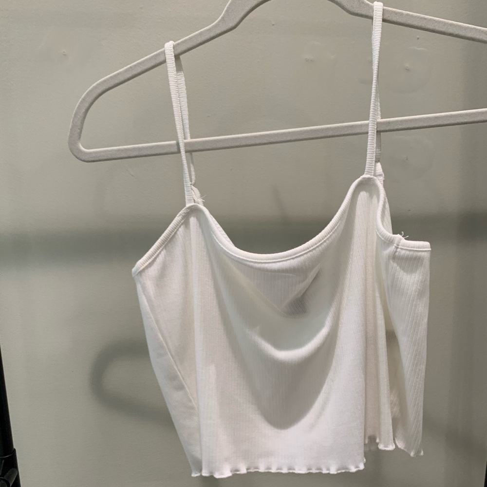White ribbed crop top